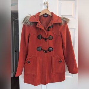 Pumpkin Orange Duffle Coat